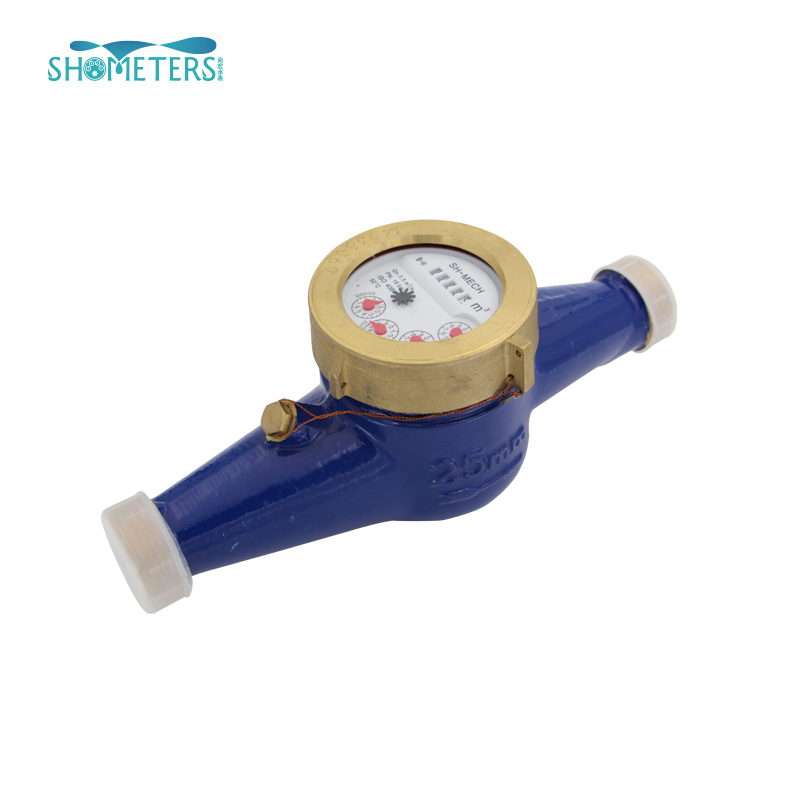 DN25 domestic residential mechanical cold Brass Body water meter Multi Jet water meter
