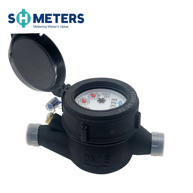 Plastic Pulse Sensor Multi Jet Dry Type Water Meter Class C