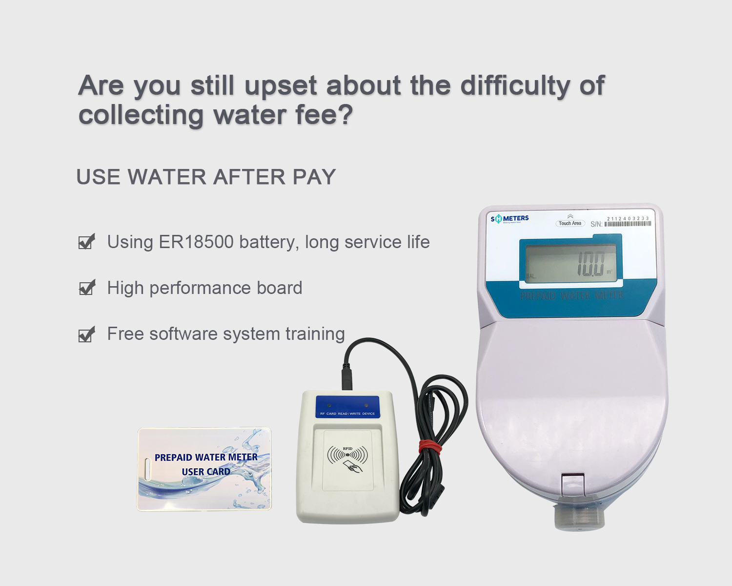 Are you still upset about the difficulty of collecting water fee?